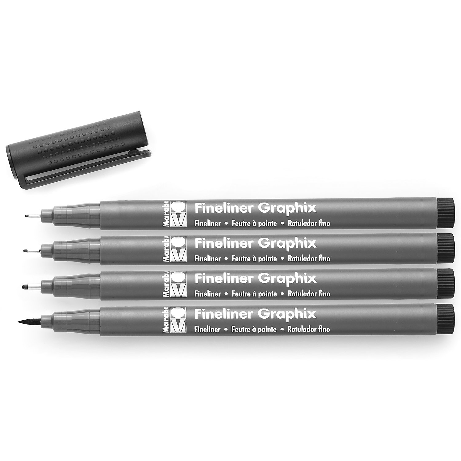 Graphix Fineliner, schwarz, 4 Stifte