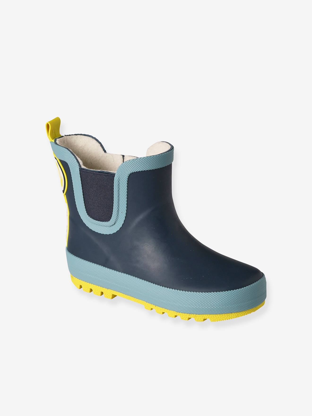 Bottes de pluie basses élastiquées enfant marine