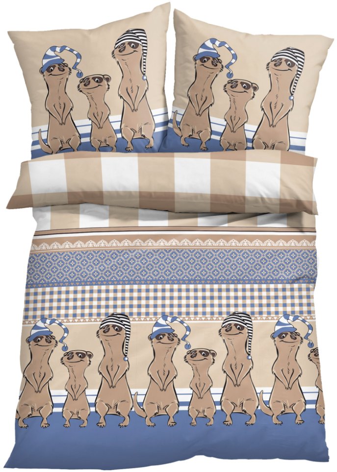 Bettwäsche mit Erdmännchen