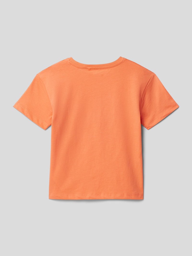 T-Shirt aus Baumwolle mit Motiv-Print Modell 'VAGNO' in apricot