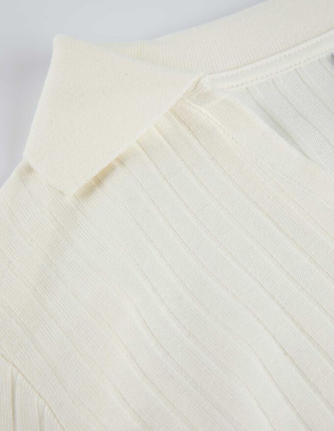 Langarm-Poloshirt - Baumwoll-Mix