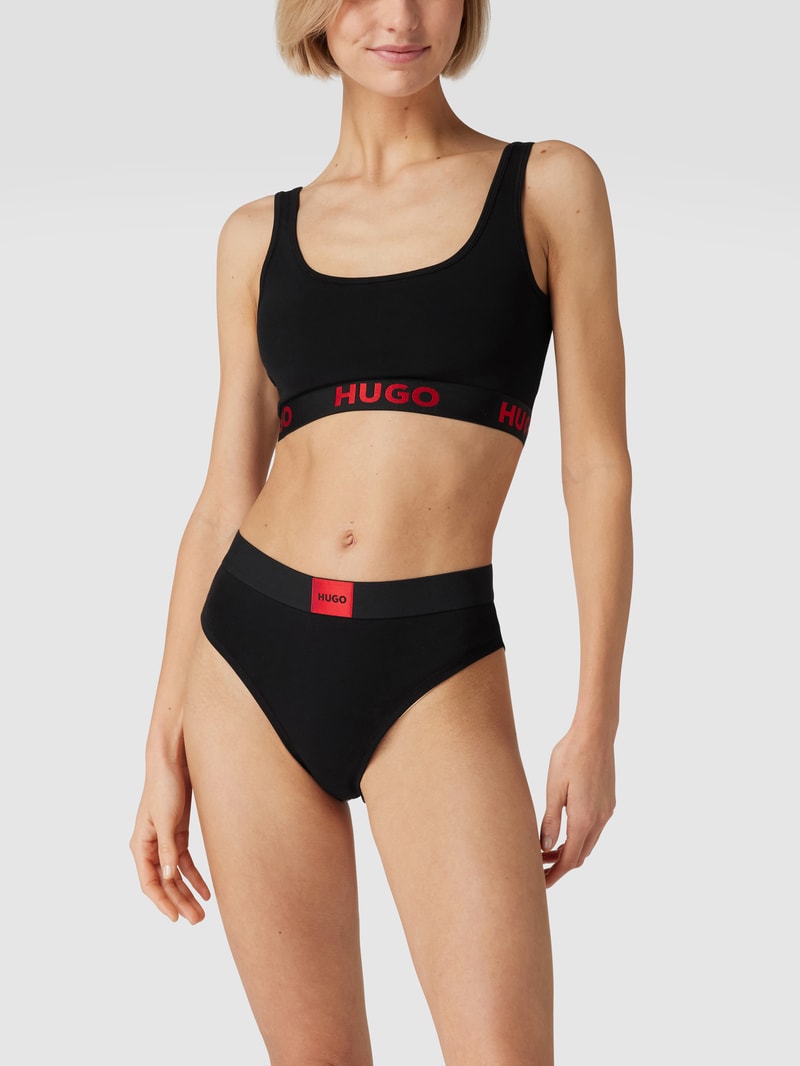 Bustier mit Logo-Bund Modell 'Bralette Sporty Logo' in schwarz