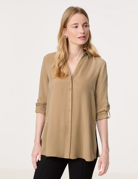 Longbluse aus Cupro