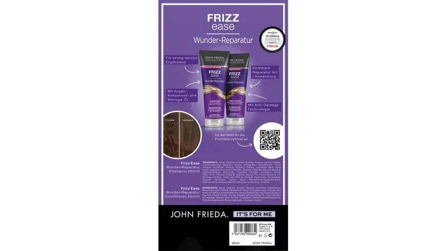 John Frieda Frizz Ease Duo Wunder-Reparatur Shampoo + Condtioner 500 ml