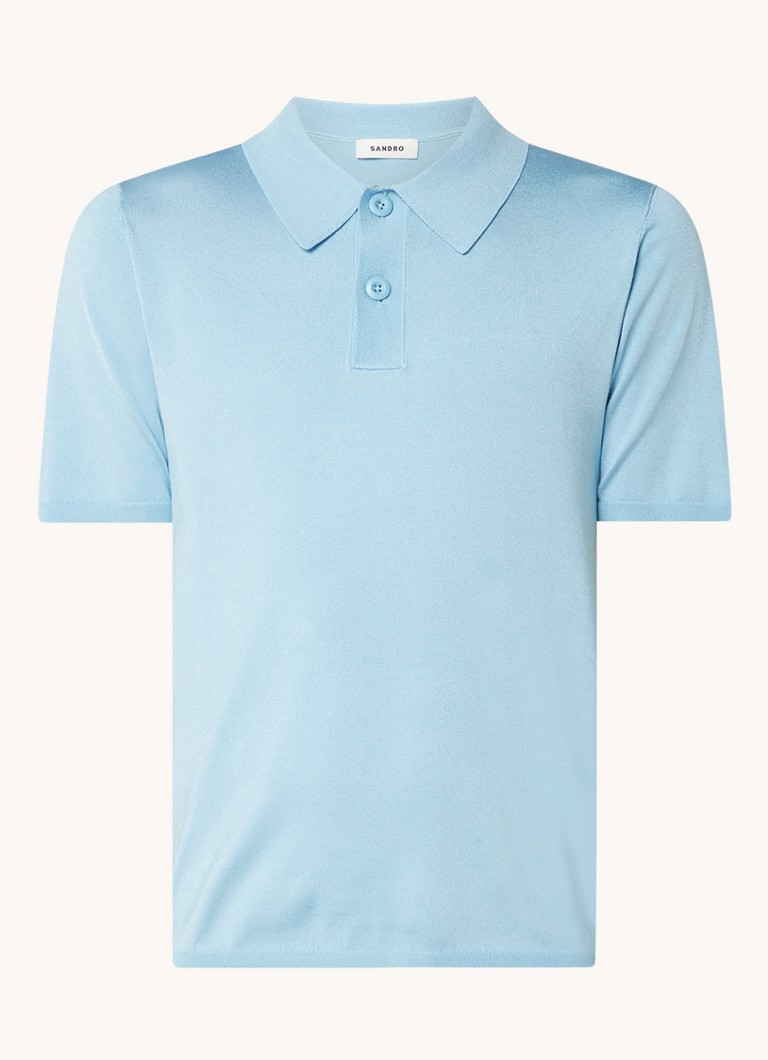 Sandro  Regular fit fijngebreide polo met stretch