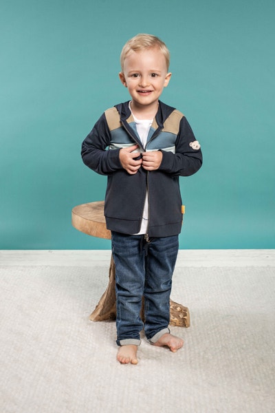 Sweatjacke, dunkelblau für Jungs