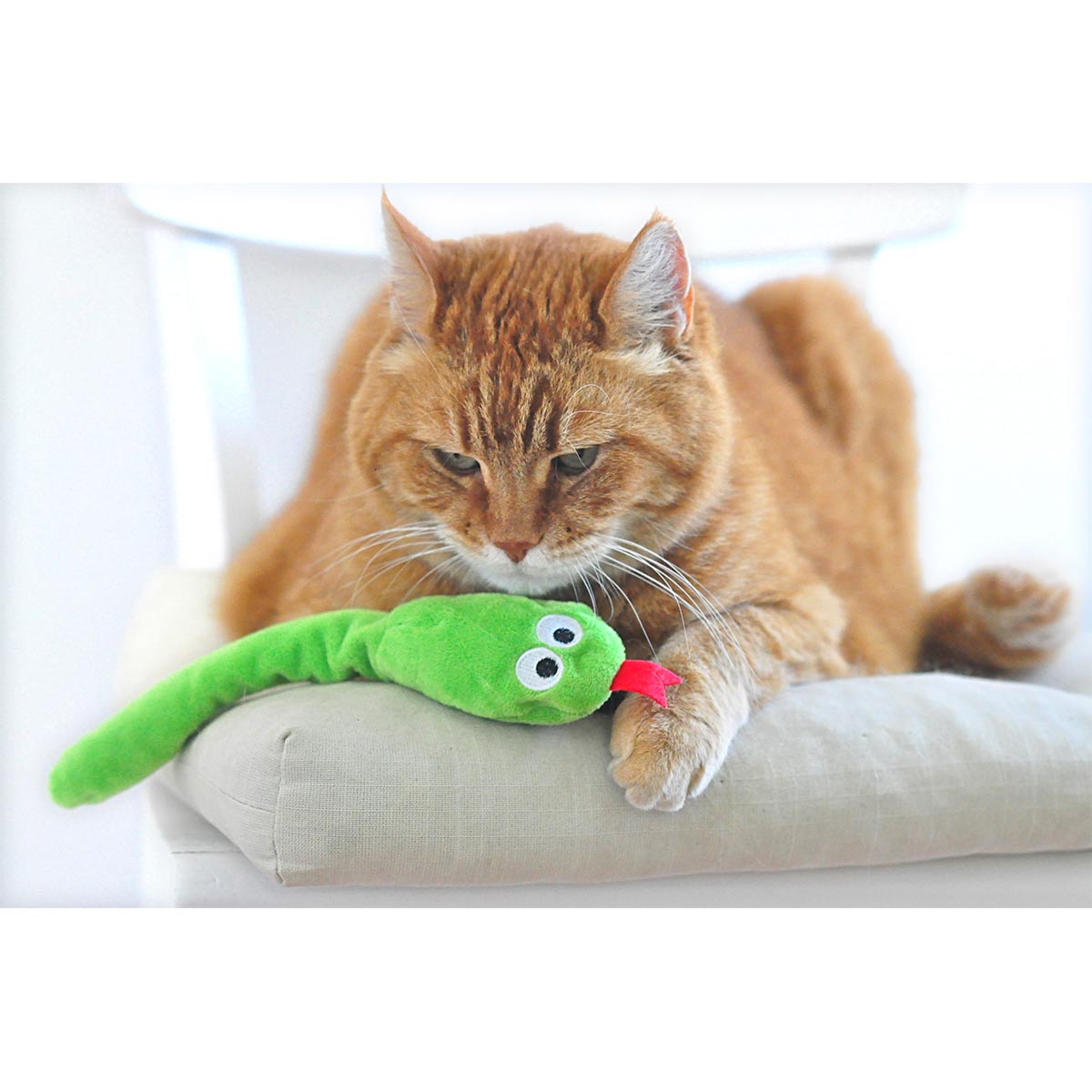Aumüller Schlange Snakey Katzenspielkissen mit Baldrianwurzel und Dinkelspelz