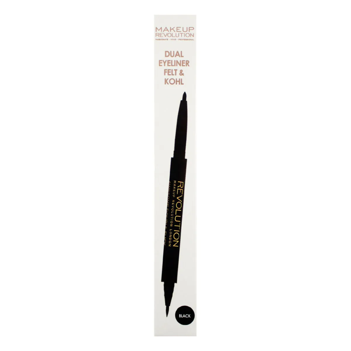 MAKEUP REVOLUTION Awesome Eyeliner Felt & Kohl Ајлајнер и оловка за очи 2 у 1 1 ком