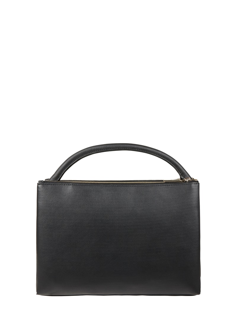 Handtasche in Leder-Optik in schwarz