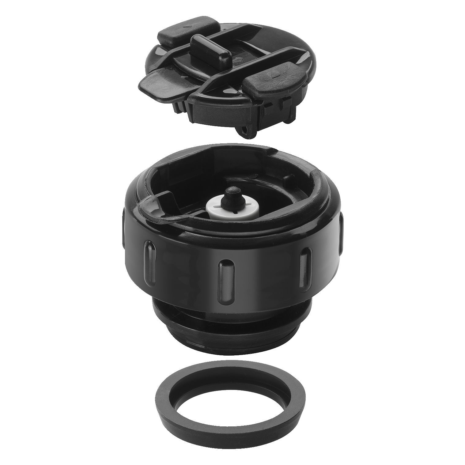 Isolierflasche, 1 l, Edelstahl, Schwarz