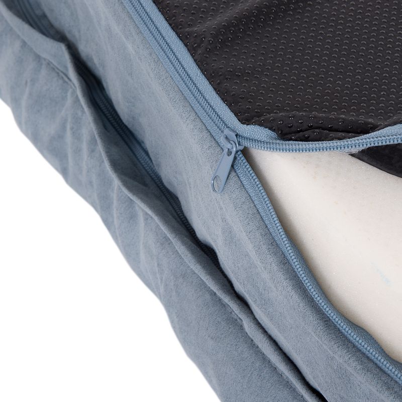 Hundebett Memory oval - grau-blau zu TOP-Preisen