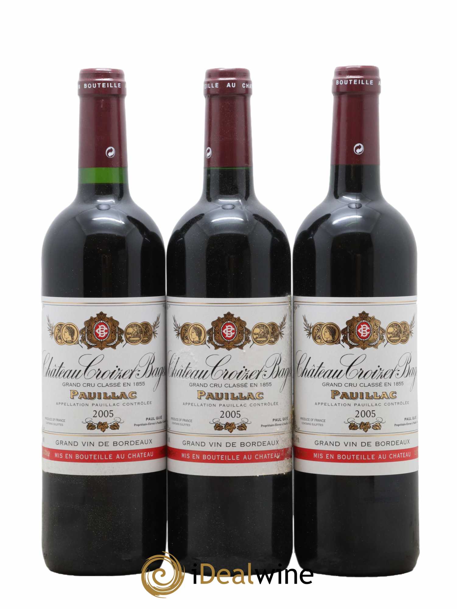 Château Croizet Bages 5ème Grand Cru Classé  2005 - Lot de 12 Bouteilles