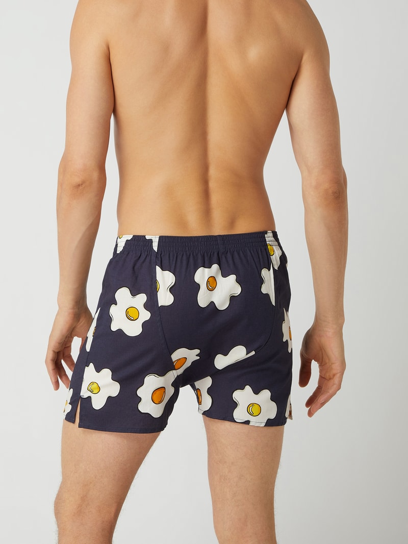 Boxershorts aus Baumwolle mit Allover-Muster in dunkelblau