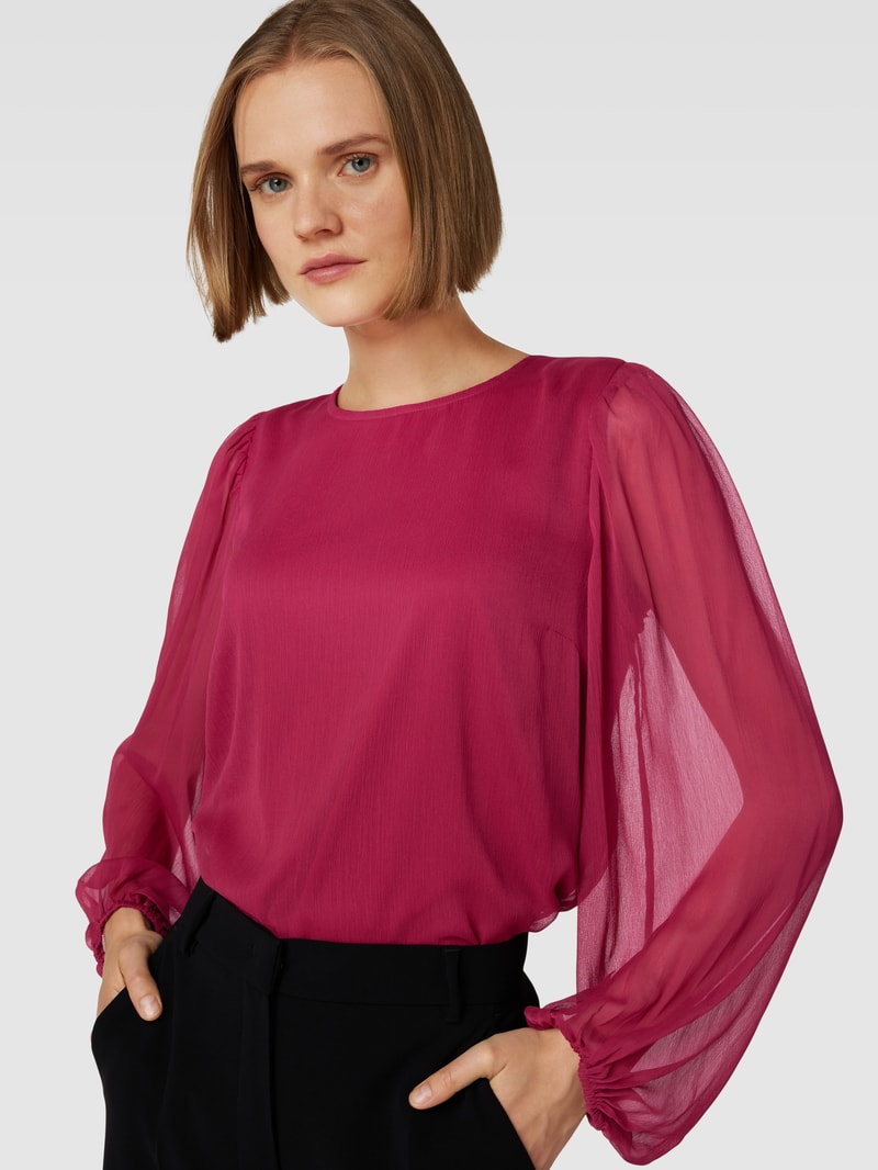 Bluse mit Strukturmuster Modell 'FALIA' in bordeaux rot