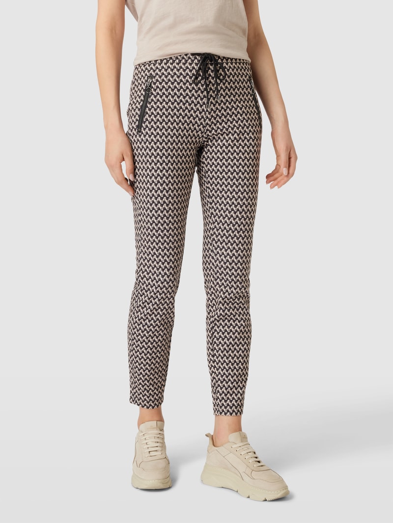 Stoffhose mit elastischem Bund in sand