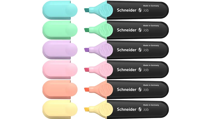 Schneider Textmarker 6er Etui Pastell