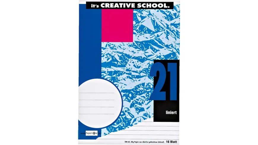 PAPERZONE Heft A4 Lineatur 21 16 Blatt