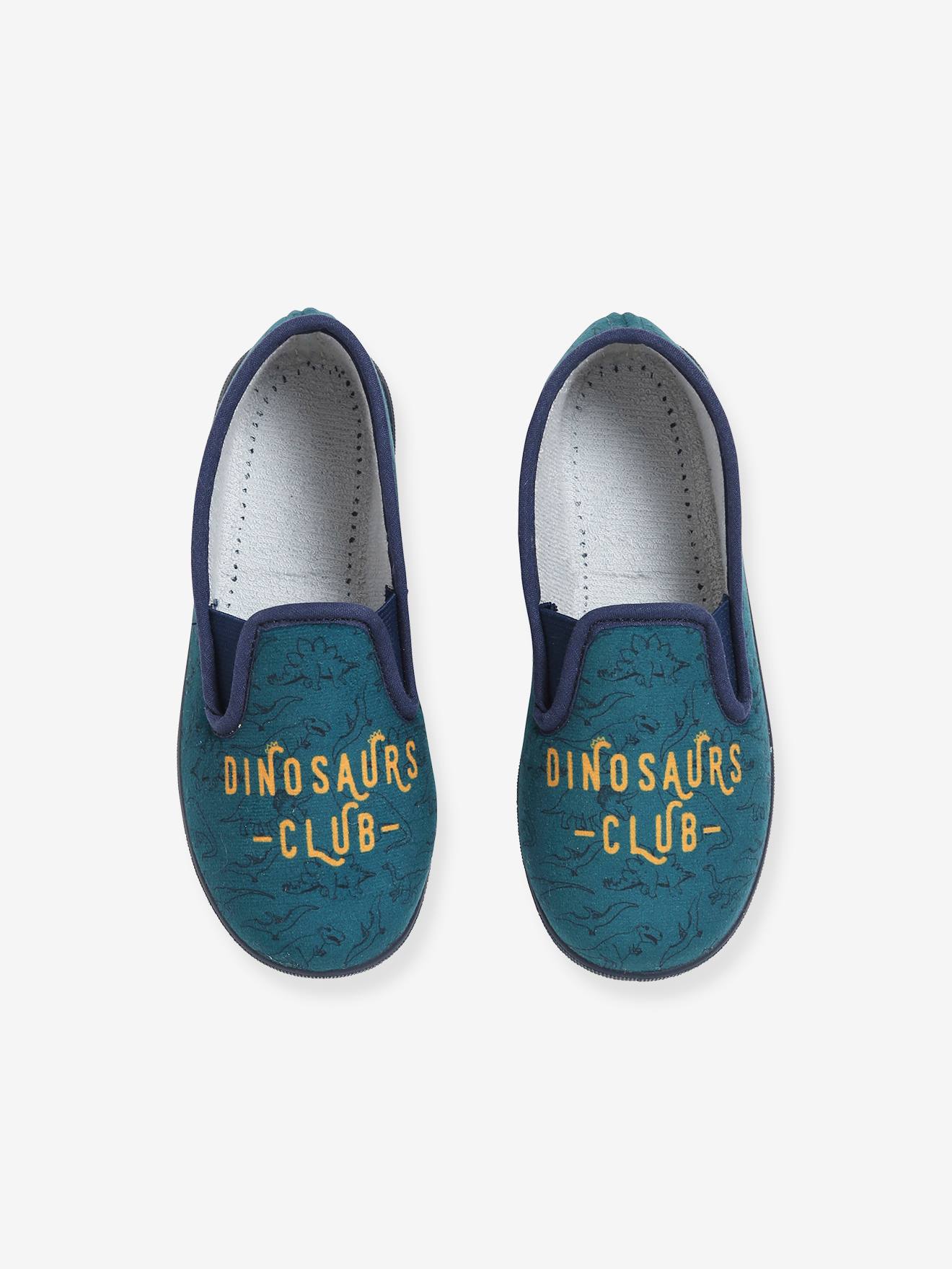 Chaussons slip-on garçon fabriqués en France bleu