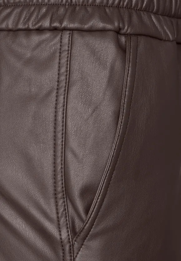 Street One Loose Fit Kunstlederhose