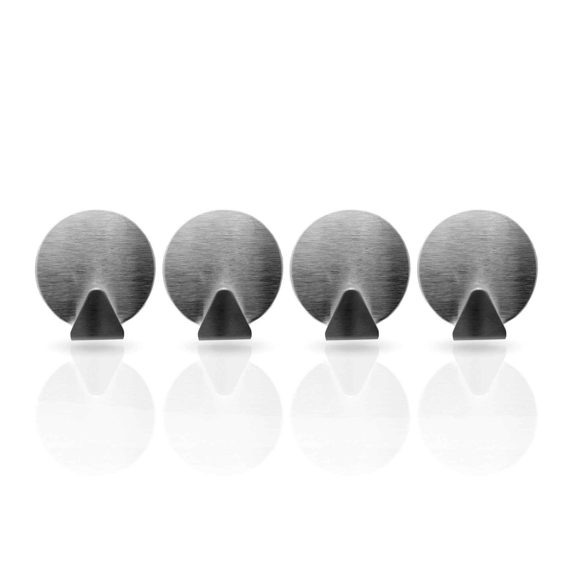 Bestlivings Wandhaken Wandhaken Edelstahl, selbstklebend, 4er, Badezimmer, Türen, Duschen, Badewannen, Vorhänge, Küche, (4-St), Silber aus Edelstahl, Rostfrei Aufhänger Bilderhaken ohne Bohren