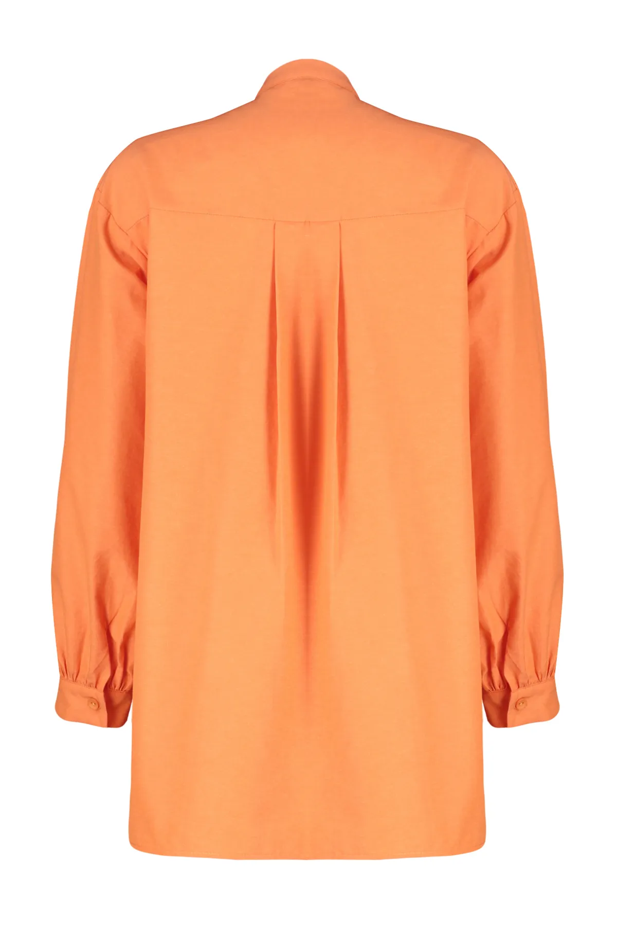 Trendyol Modest  Orangefarbenes gewebtes Baumwollhemd TCTSS23TG00030