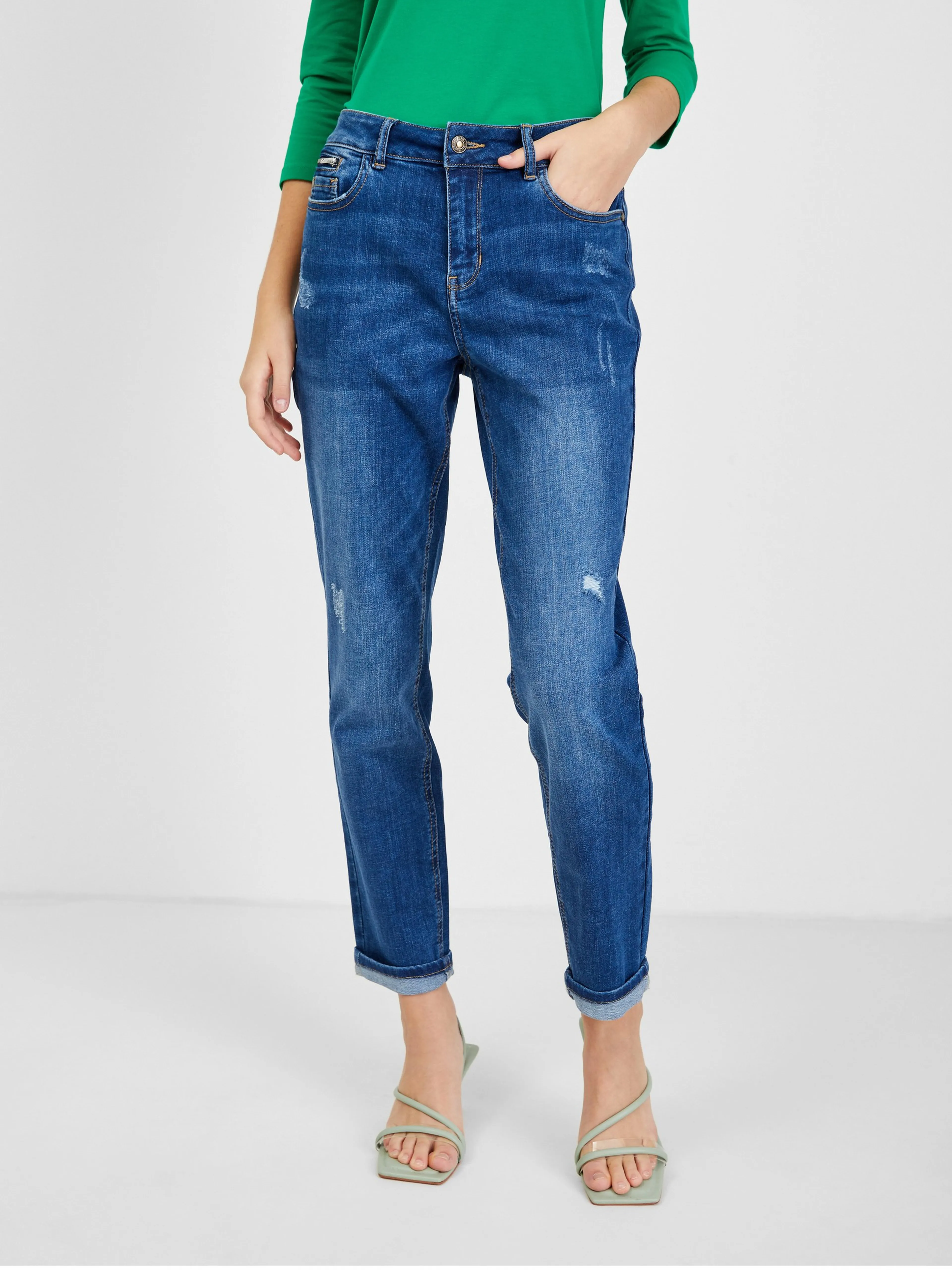 Dunkelblaue Damen Boyfriend Jeans ORSAY