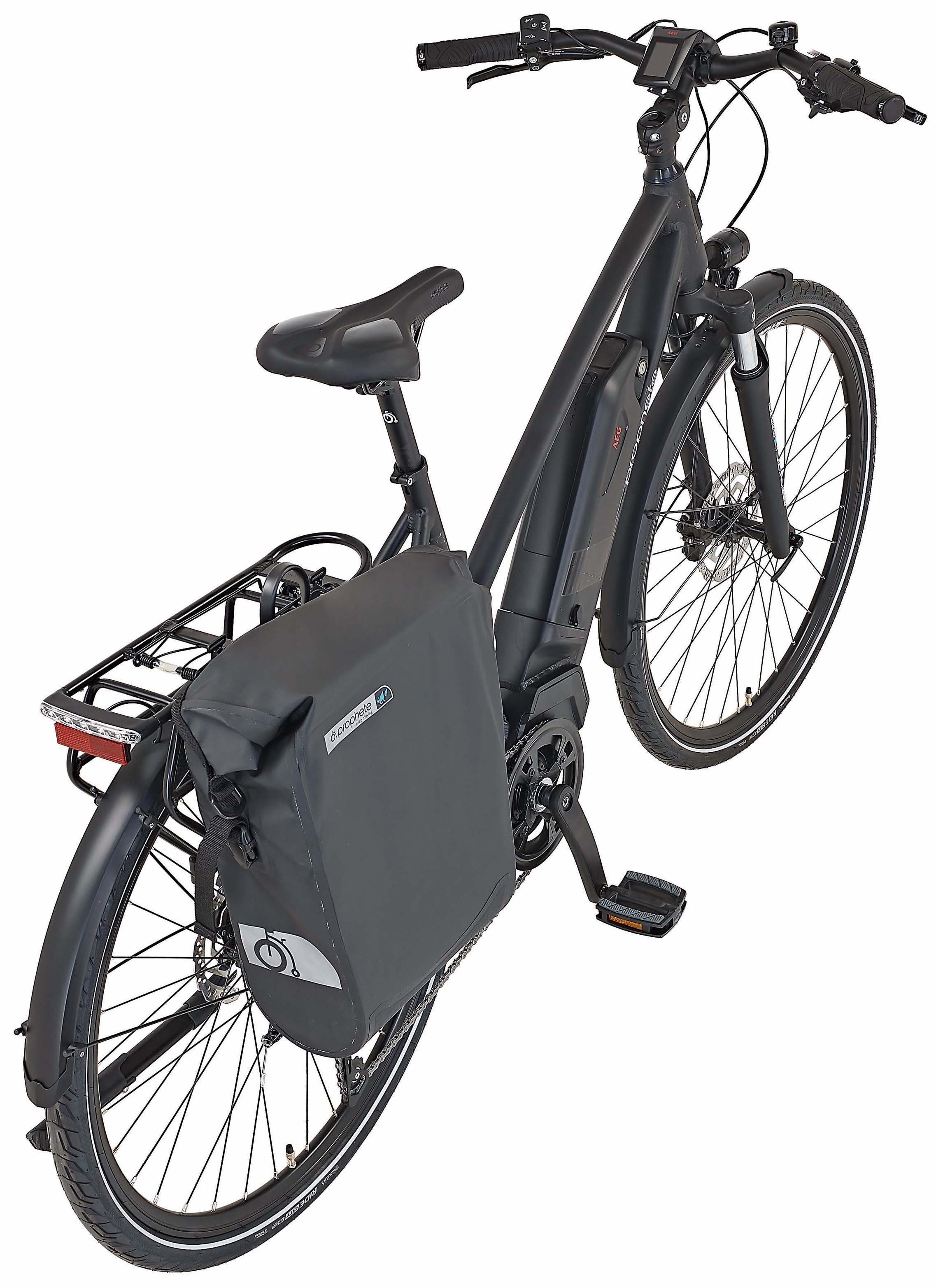 Prophete E-Bike Entdecker PowerEdition, 10 Gang Shimano Deore Schaltwerk, Kettenschaltung, Mittelmotor, 672 Wh Akku, (mit Seitentasche)