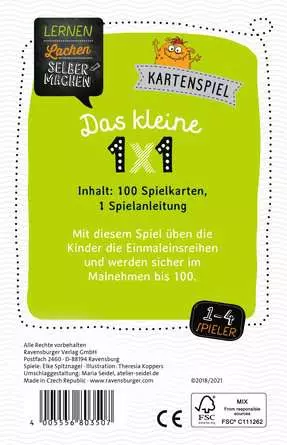 Das kleine 1 x 1 - Kartenspiel ab 7 Jahren