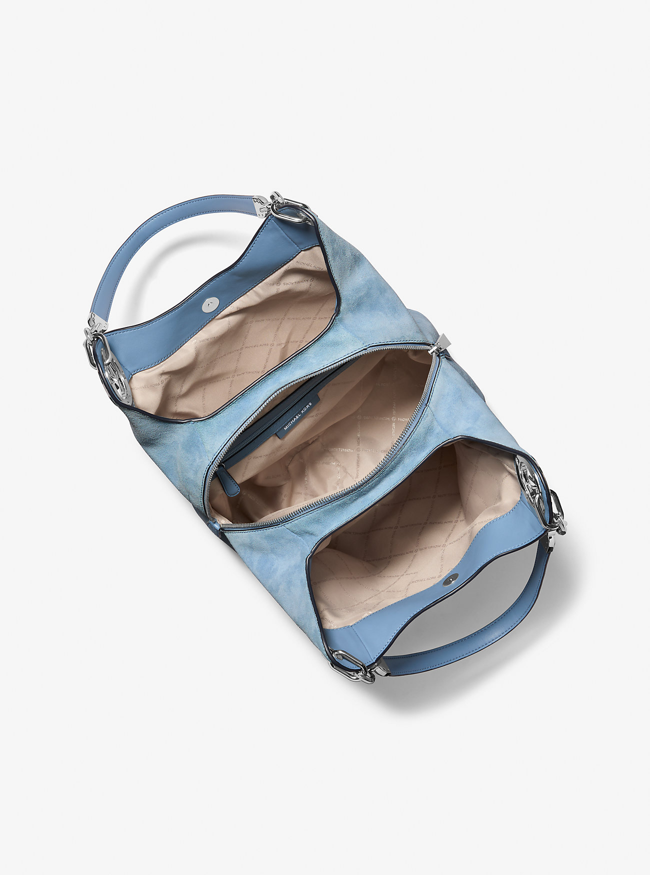 Lillie stor semsket skulderveske - CHAMBRAY
