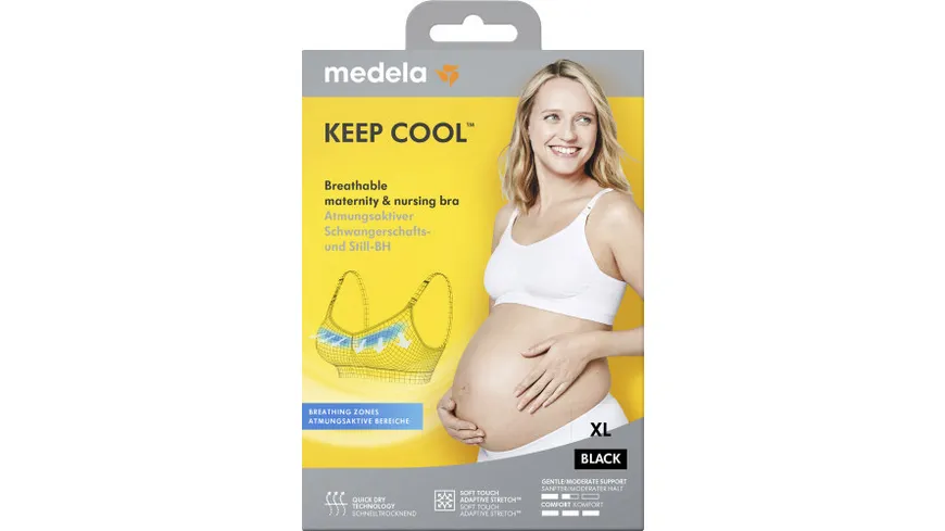 Medela Keep Cool™ Schwangerschafts- und Still-BH schwarz, Gr. XL schwarz