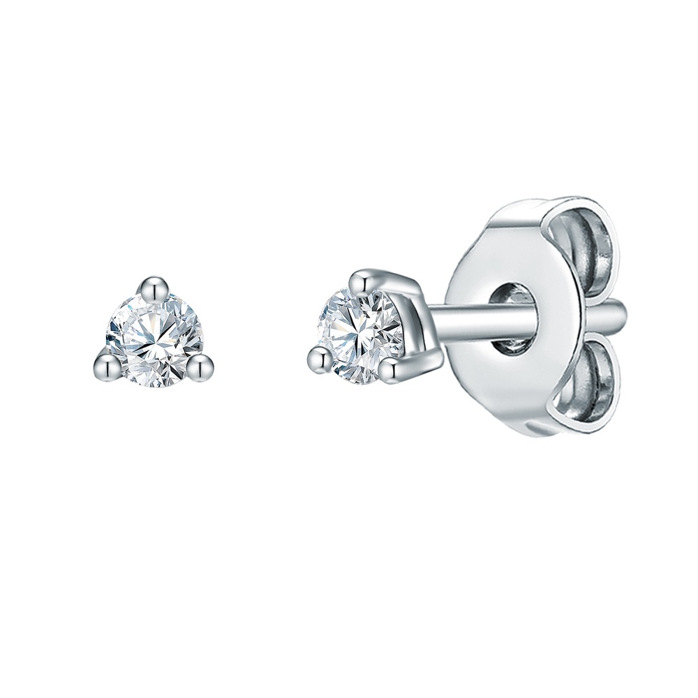 Trilani Puces d'oreille en diamant Argent sterling Lab Grown Diamond en Argent Boucles d'oreilles