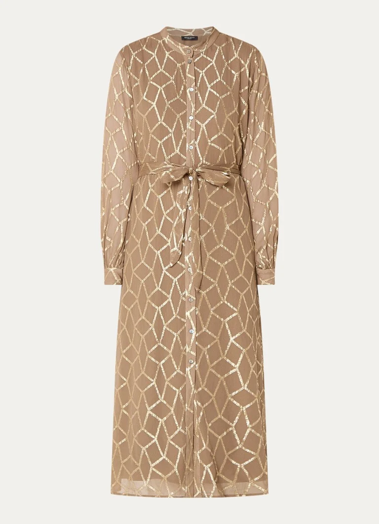 Bruuns Bazaar  Luccas midi blousejurk met print en lurex