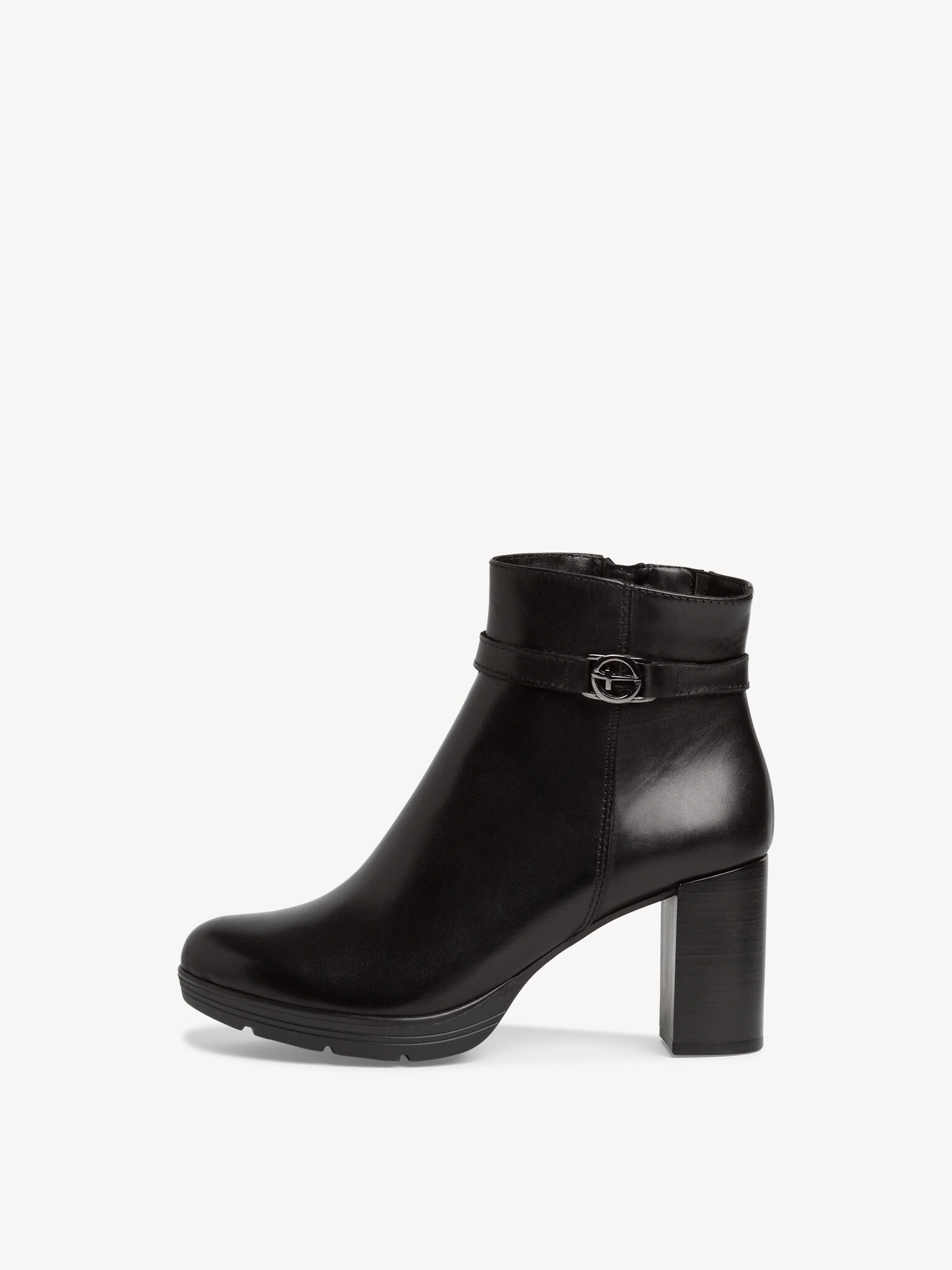 Bottine en cuir - noir