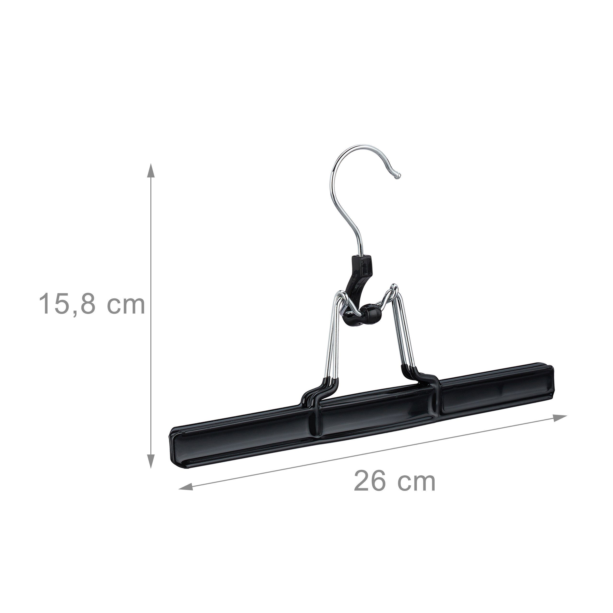 relaxdays Kleiderbügel Hosenbügel Metall, 5er Pack
