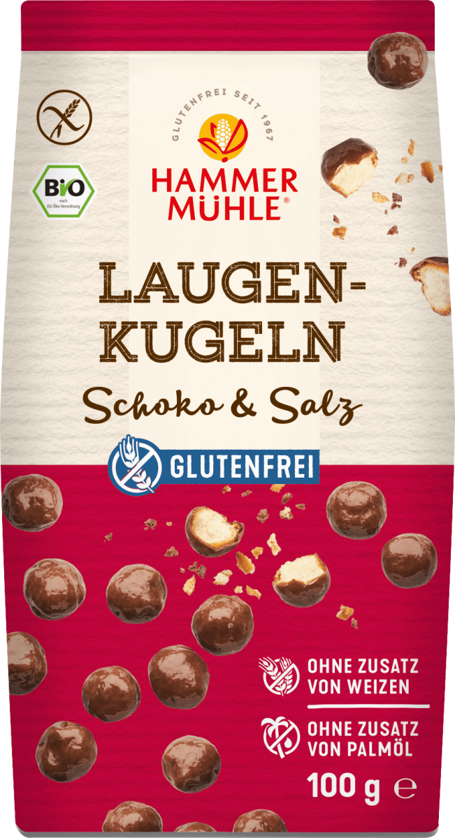 Laugenkugeln, Schoko & Salz, glutenfrei, 100 g