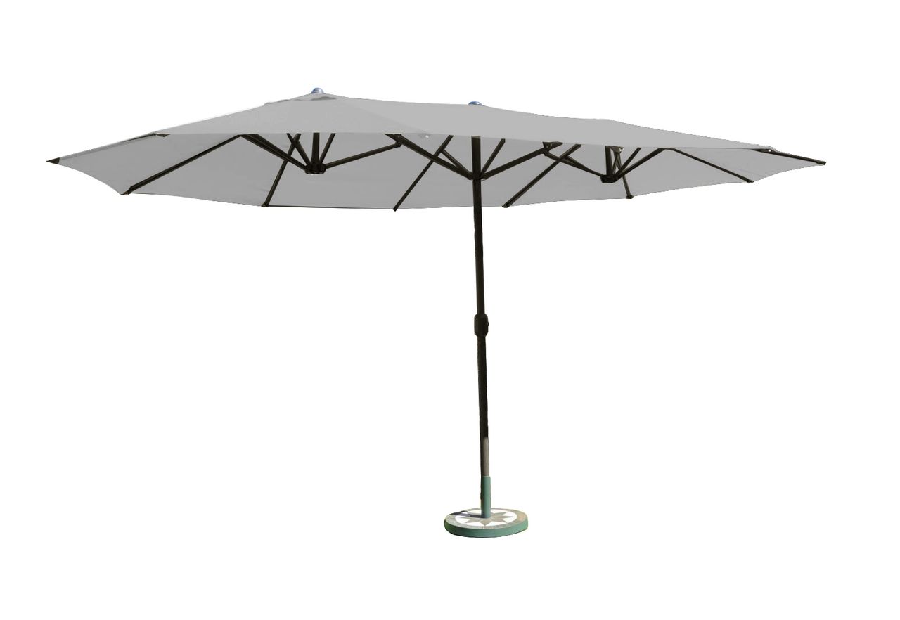 Solax Sunshine XXL-Oval-Sonnenschirm, Grau