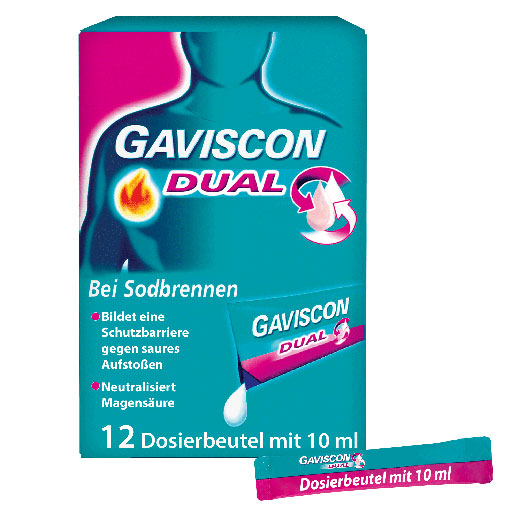 GAVISCON Dual 500mg/213mg/325mg Suspens.im Beutel  12X10 ml  Suspension