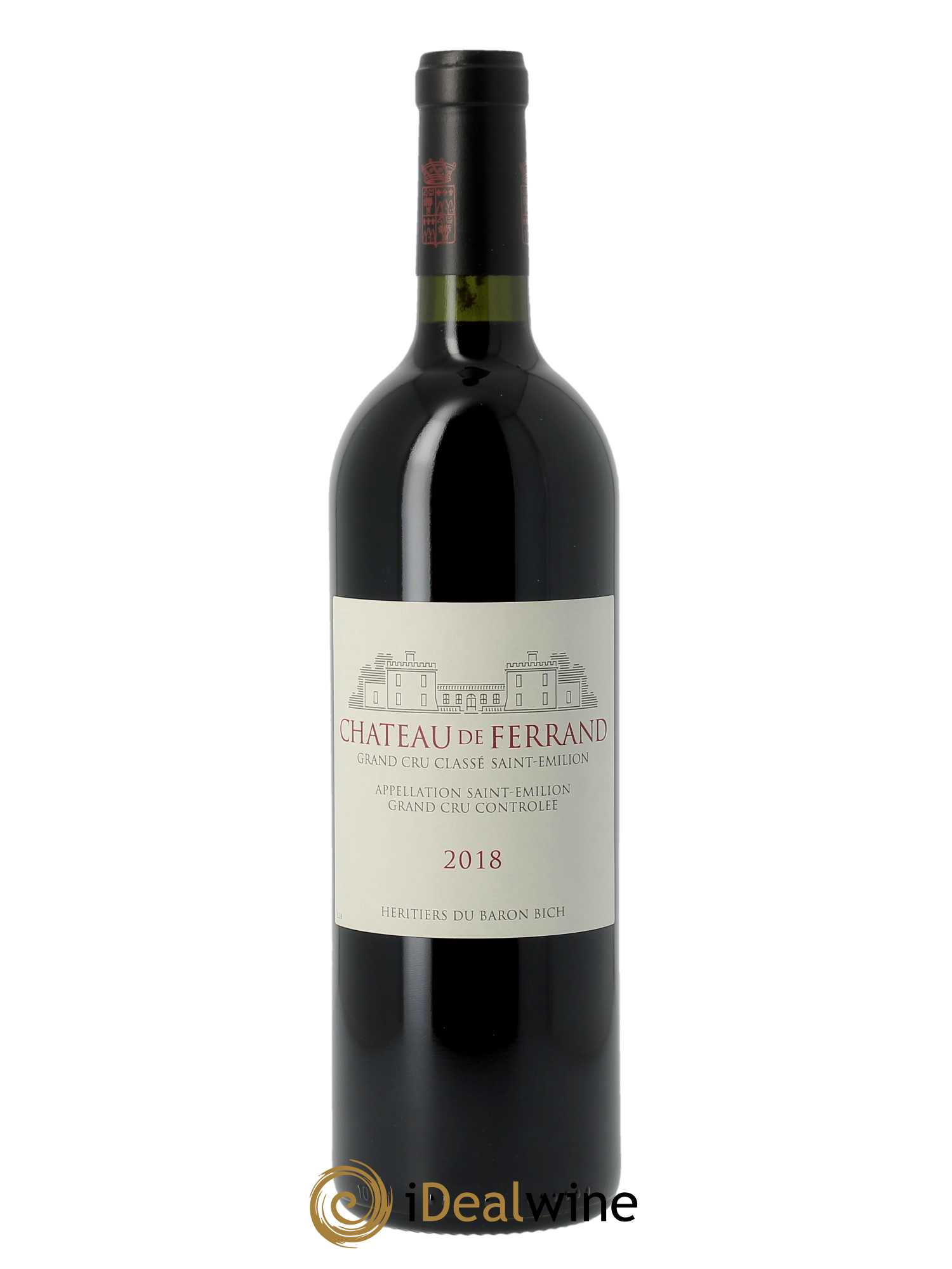 Château de Ferrand Grand Cru Classé (CBO à partir de 12 BTS) 2018 - Lot de 1 Bouteille