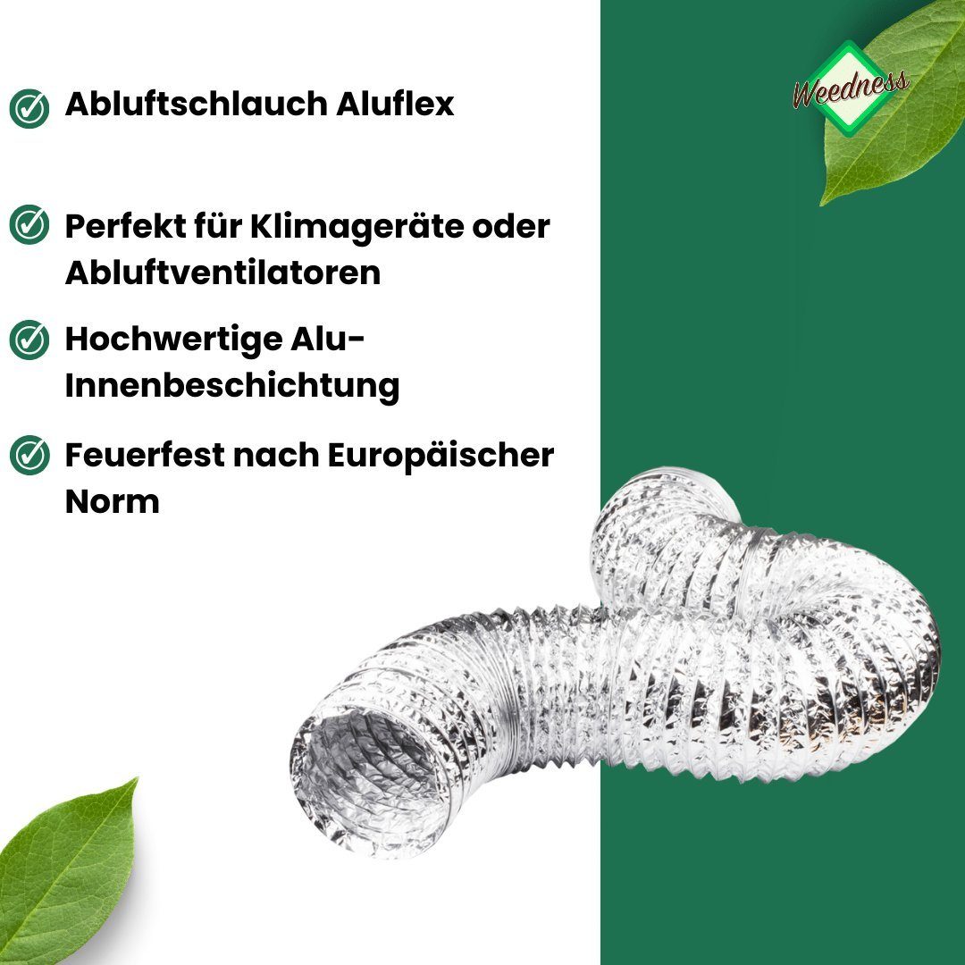 Weedness Flexrohr Abluftschlauch Aluflex Klimageräte Flexrohr Lüftungsrohr