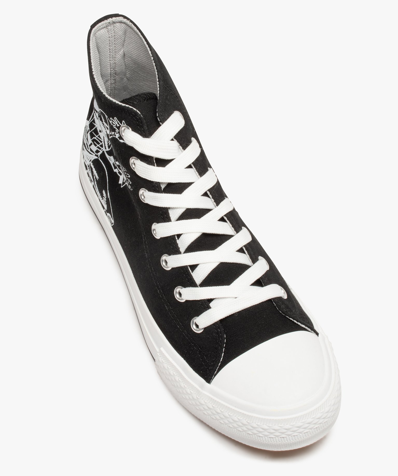 Baskets homme mid-cut en toile Captain America - Marvel noir | GEMO
