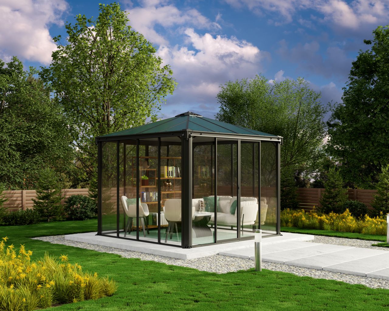 Canopia by Palram Ledro 3x3 geschlossener Pavillon, anthrazit, bronze