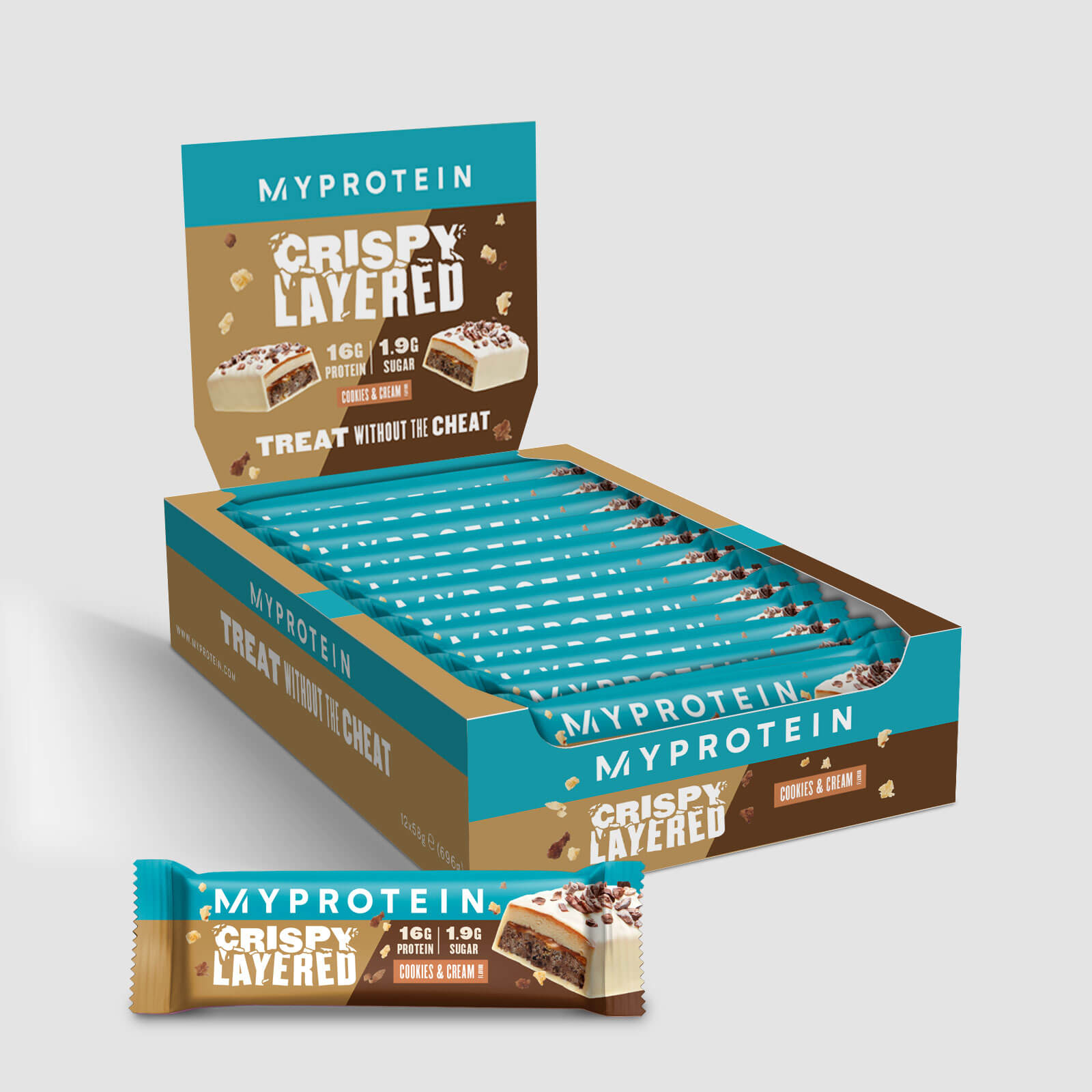 Crispy Layered Bar, Cookies and Cream, 12x58g