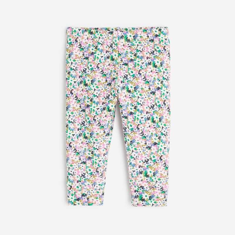 Leggings bébé fille semis fleuris blanc Catimini