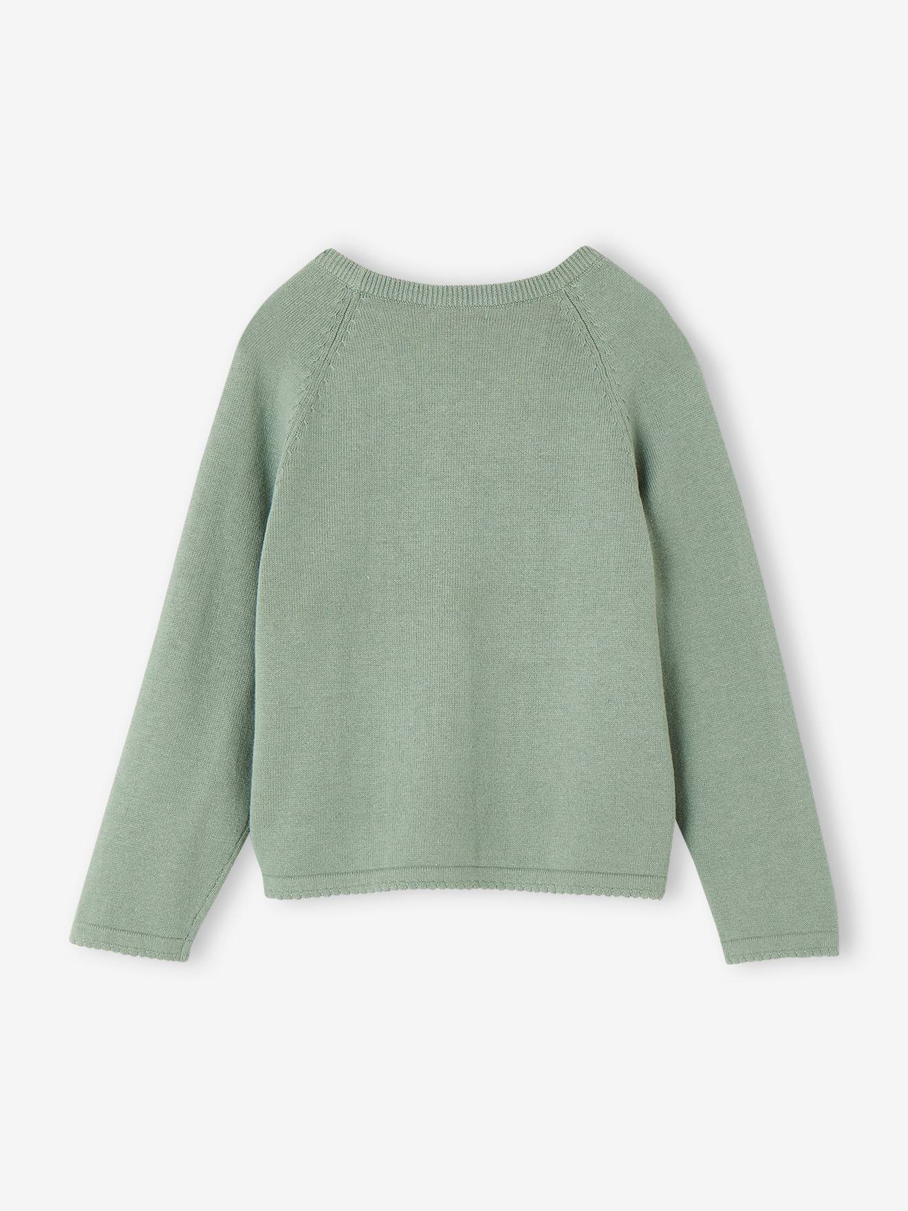 Vertbaudet Festliche Mädchen Strickjacke - salbeigrün