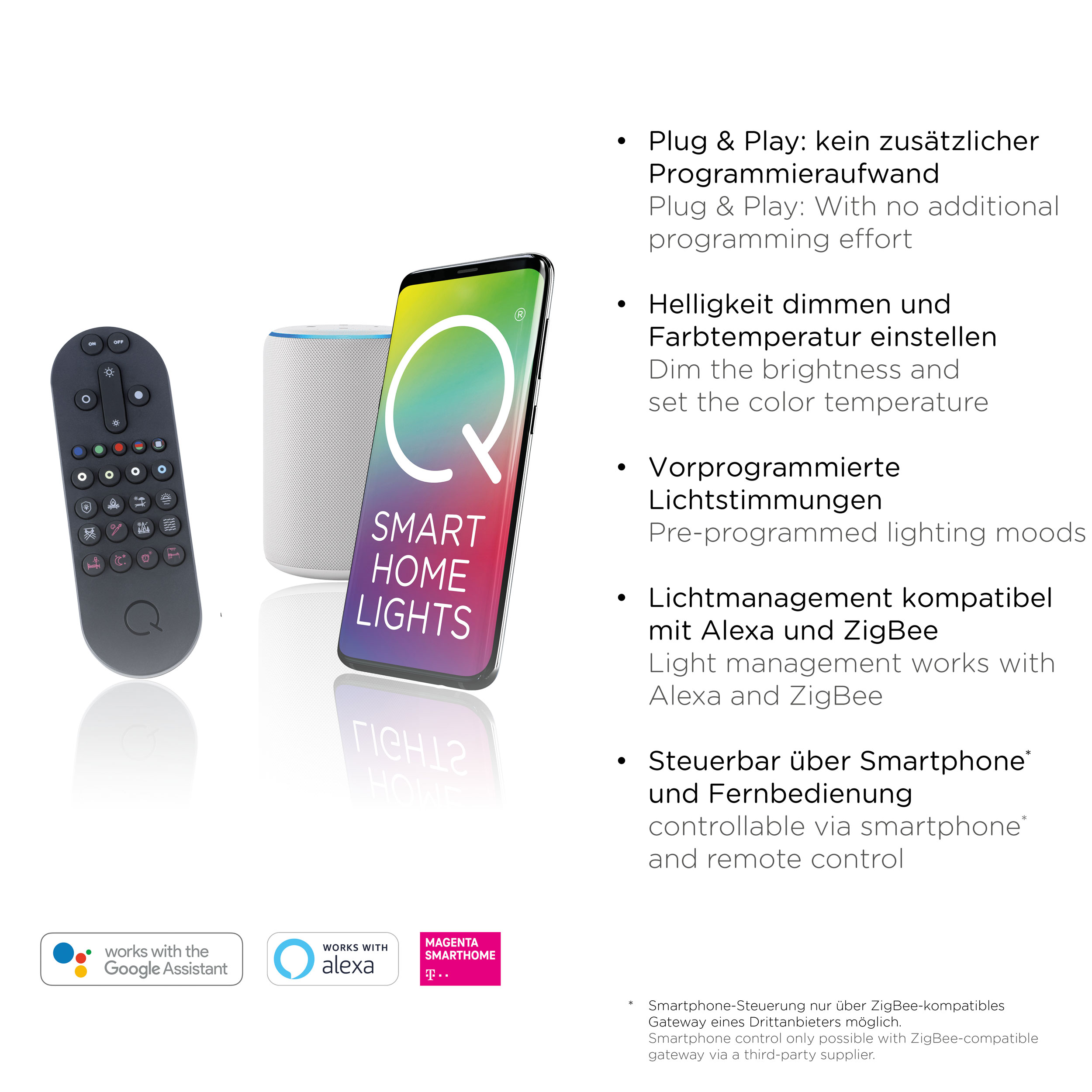 QLED-Pendelleuchte 1flg
