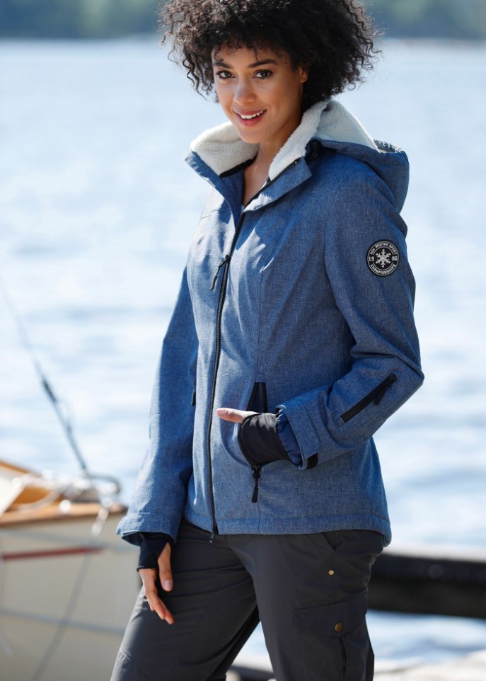 Outdoor-Funktions-Jacke mit Teddyfleece