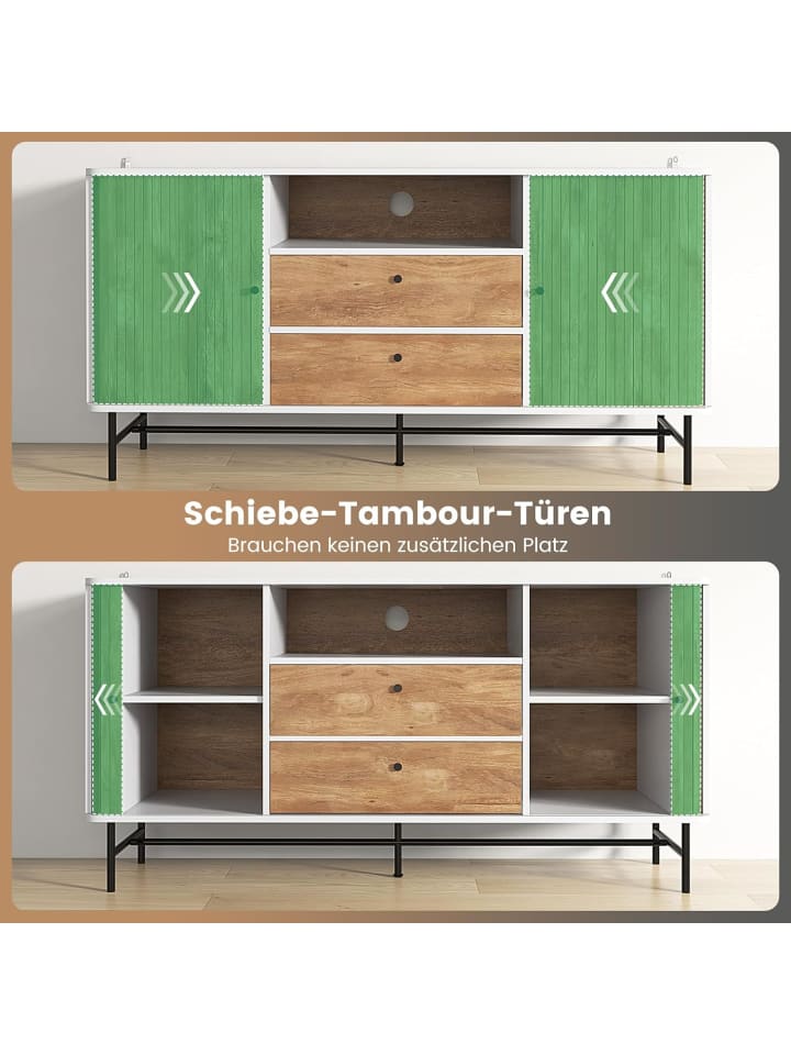 COSTWAY Sideboard 150x45x74cm in Weiß günstig kaufen onesize