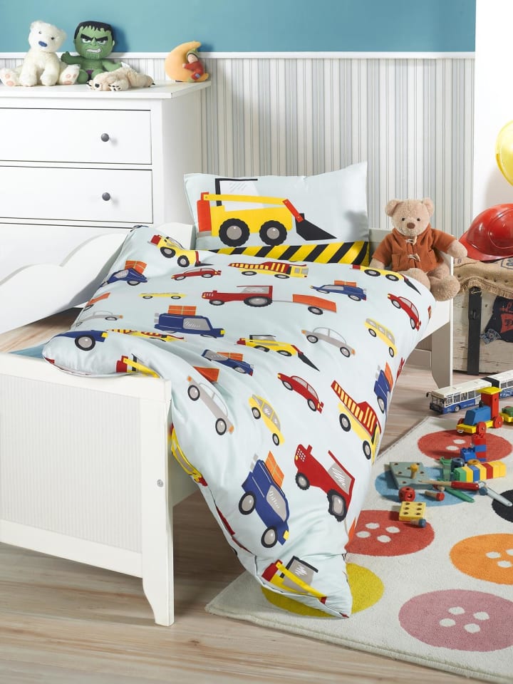 Carpe Sonno Polyester Bettwäsche Set Fahrzeuge in Mehrfarbig günstig kaufen 100 x 135 cm   40 x 60 cm