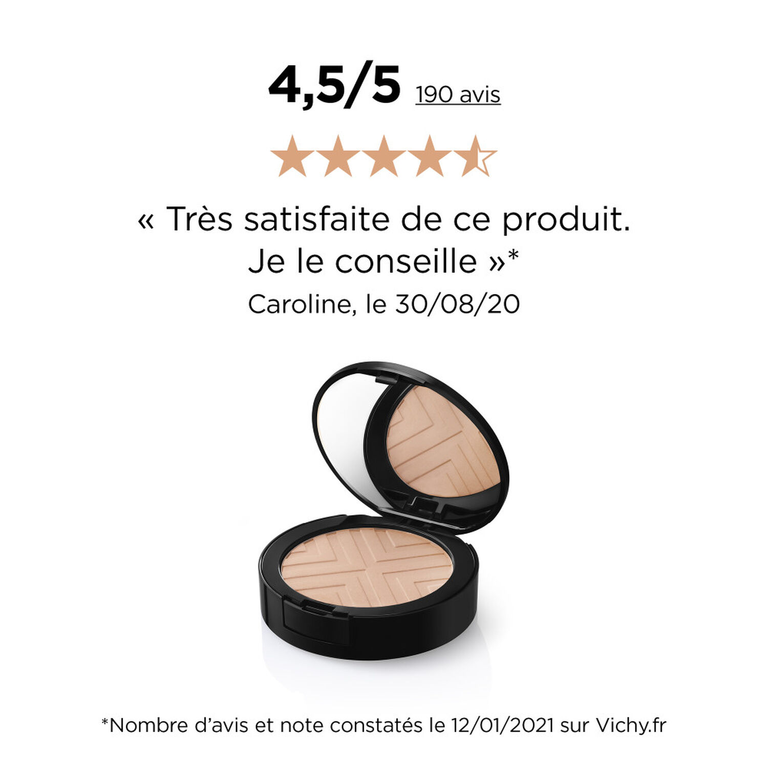 Vichy Dermablend Covermatte SPF25 Fond de Teint Poudre Compacte 9,5 g