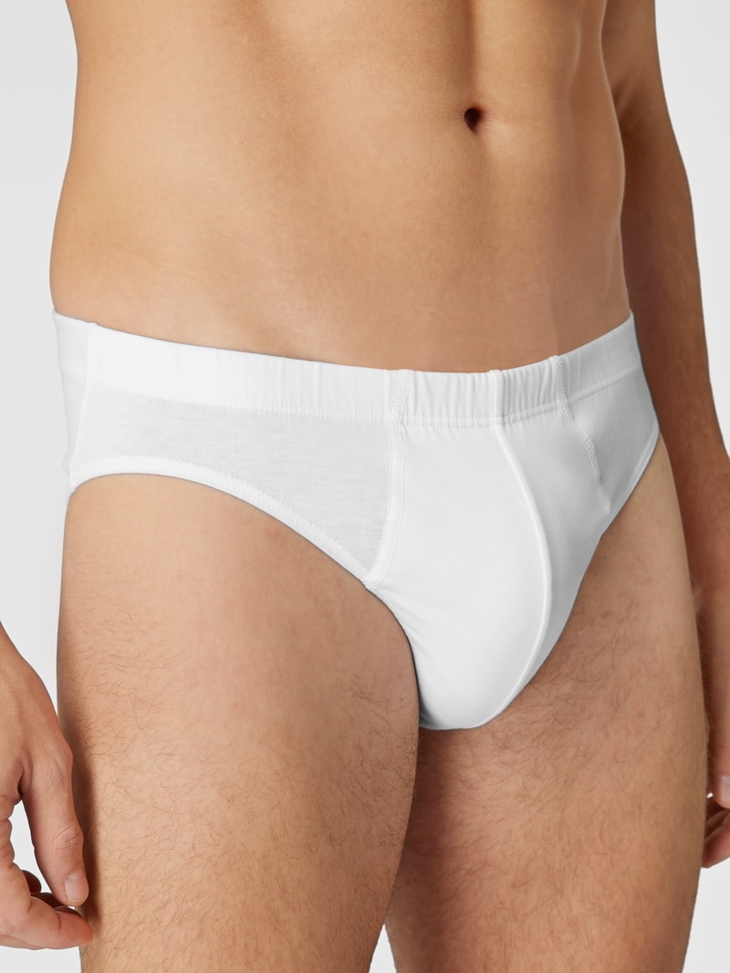 Slip mit elastischem Bund im 2er-Pack in weiß